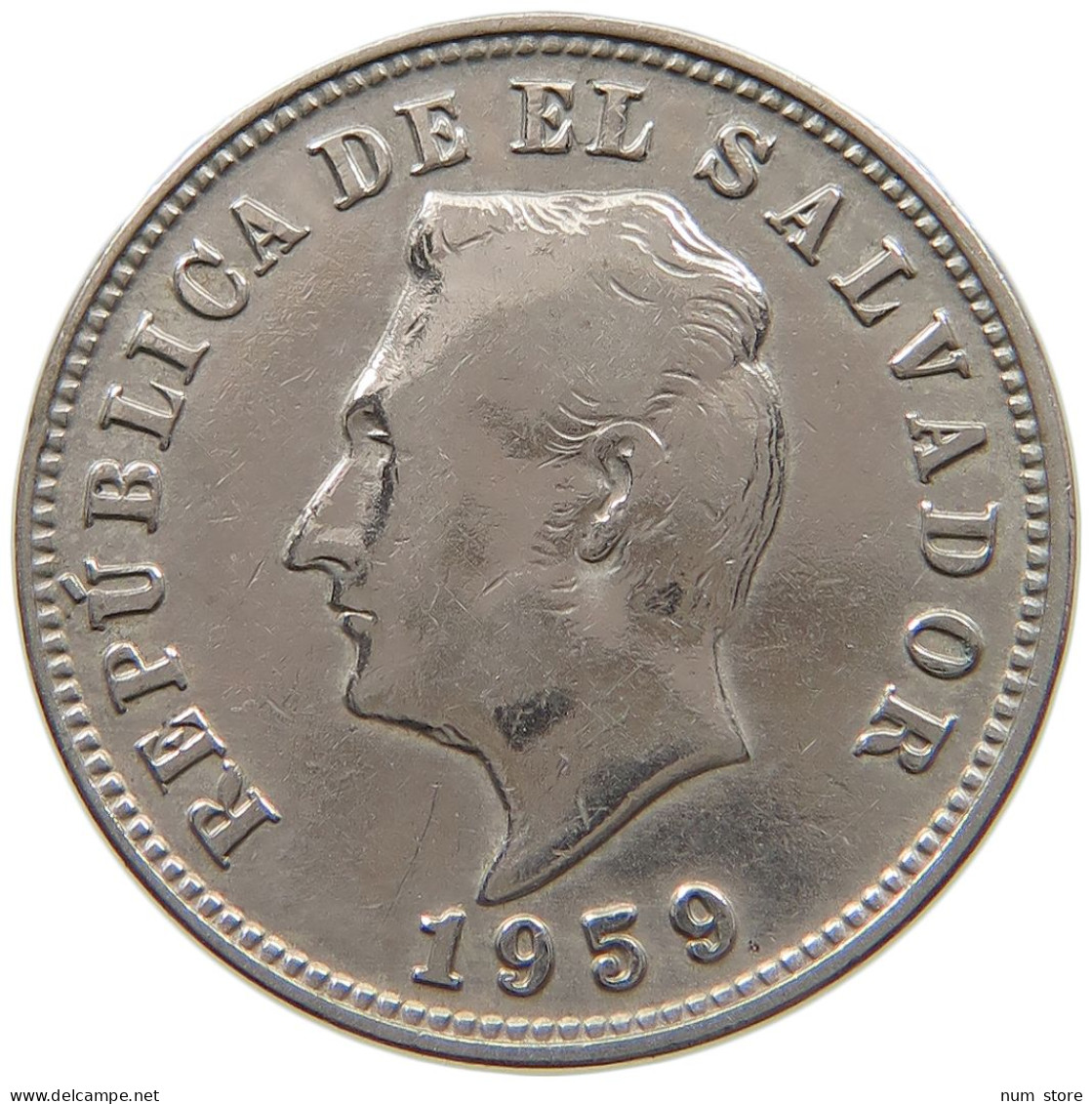 EL SALVADOR 5 CENTAVOS 1959  #s065 0455 - El Salvador