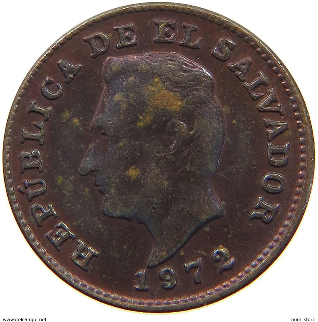 EL SALVADOR CENTAVO 1972  #a051 0169 - El Salvador