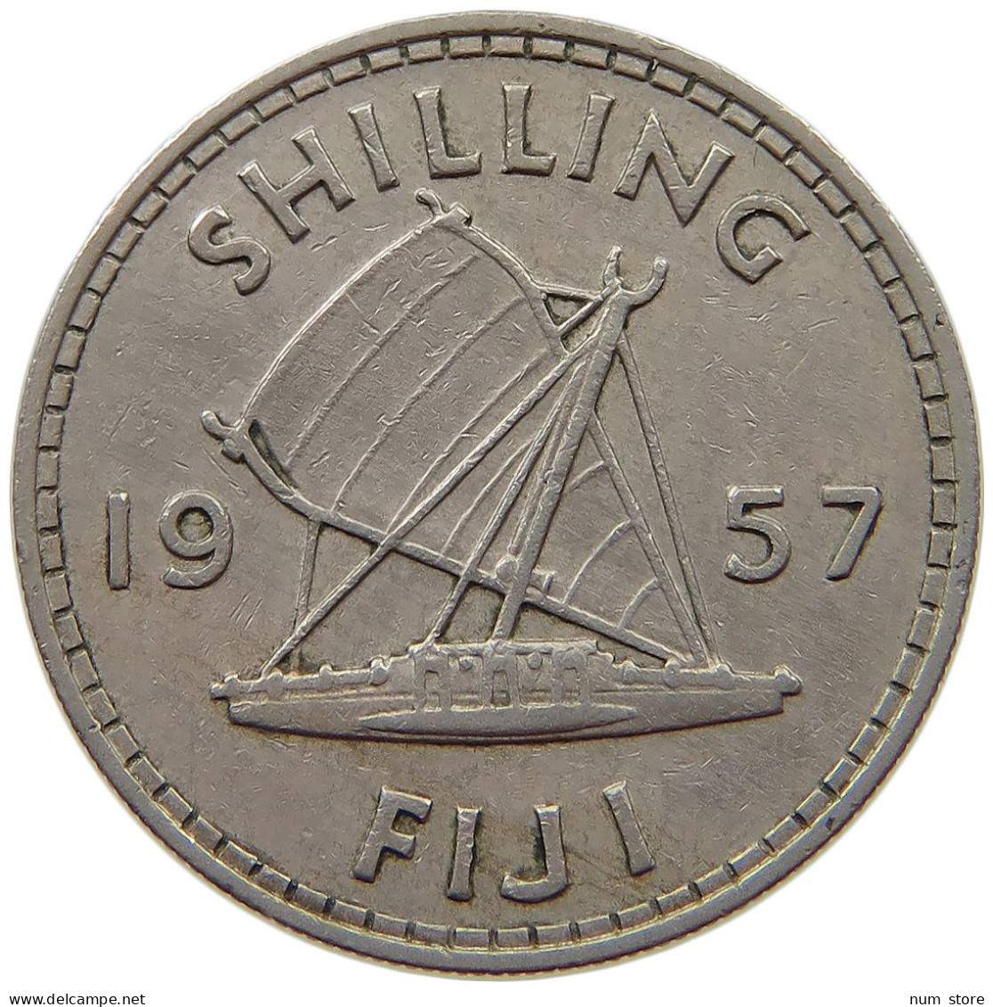 FIJI SHILLING 1957 Elizabeth II. (1952-2022) #s070 0401 - Fidji