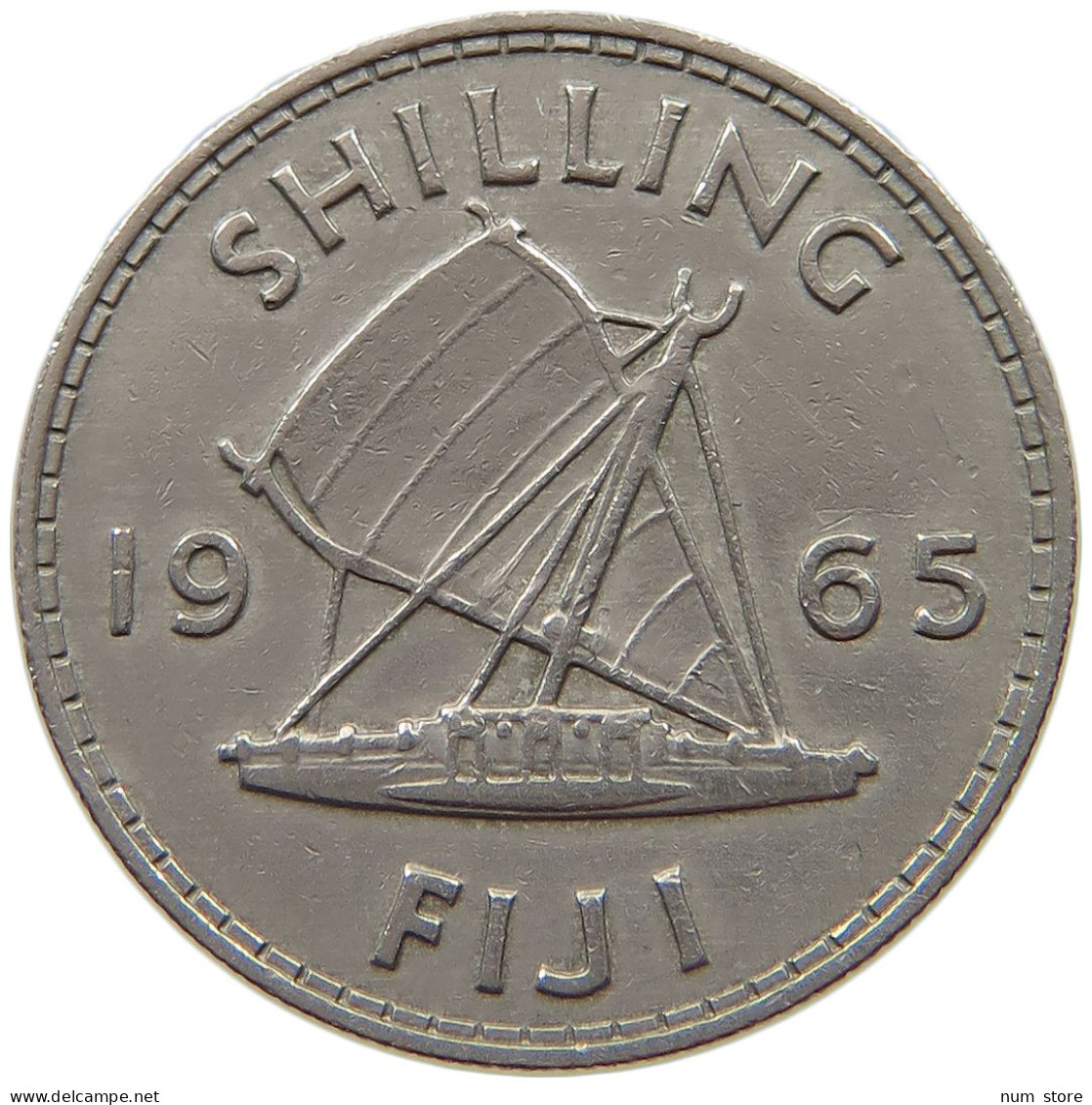 FIJI SHILLING 1965 Elizabeth II. (1952-2022) #a016 0599 - Fidji