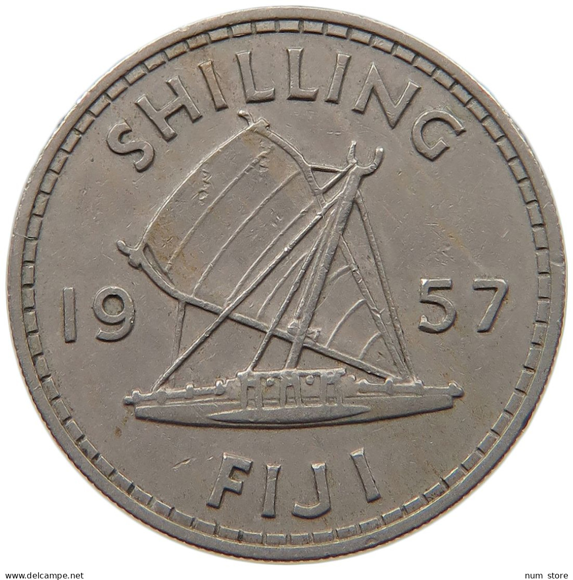 FIJI SHILLING 1957 Elizabeth II. (1952-2022) #s021 0061 - Figi