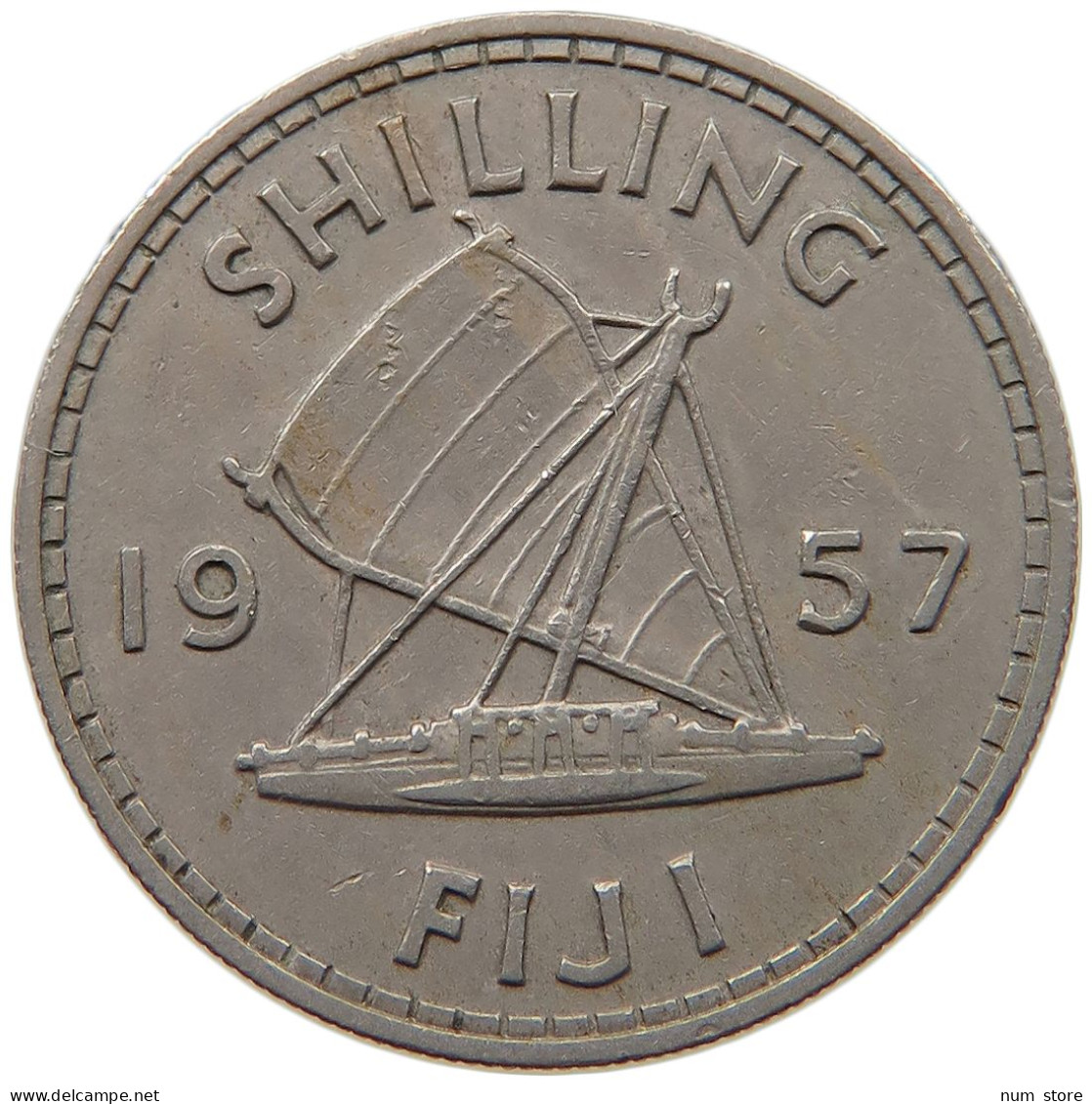 FIJI SHILLING 1957 Elizabeth II. (1952-2022) #s021 0061 - Fiji