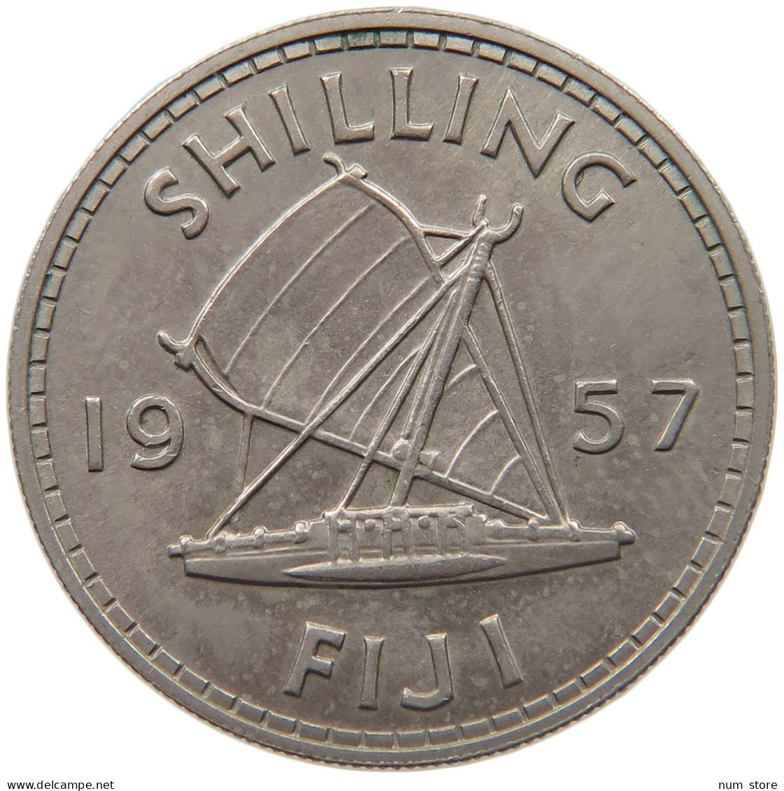 FIJI SHILLING 1957 Elizabeth II. (1952-2022) #c010 0229 - Fidji