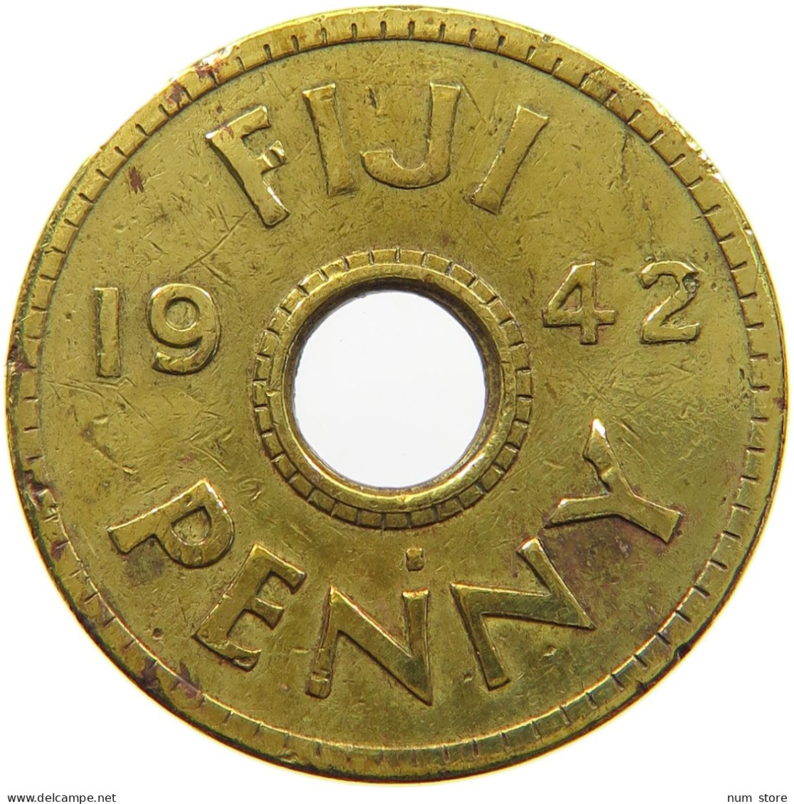 FIJI PENNY 1942 Elizabeth II. (1952-2022) #a074 0049 - Figi