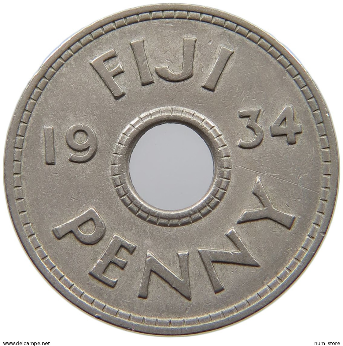 FIJI PENNY 1934 George V. (1910-1936) #a079 0241 - Fidschi