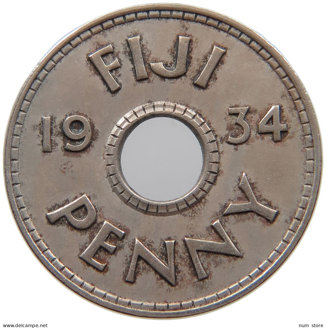 FIJI PENNY 1934 George V. (1910-1936) #a072 0089 - Fiji