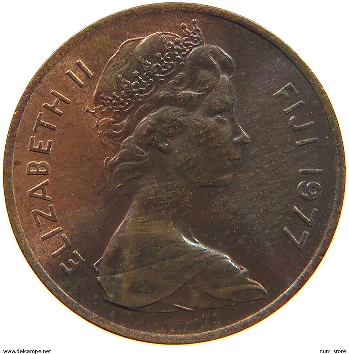 FIJI CENT 1977 Elizabeth II. (1952-2022) FAO #c018 0361 - Fidschi