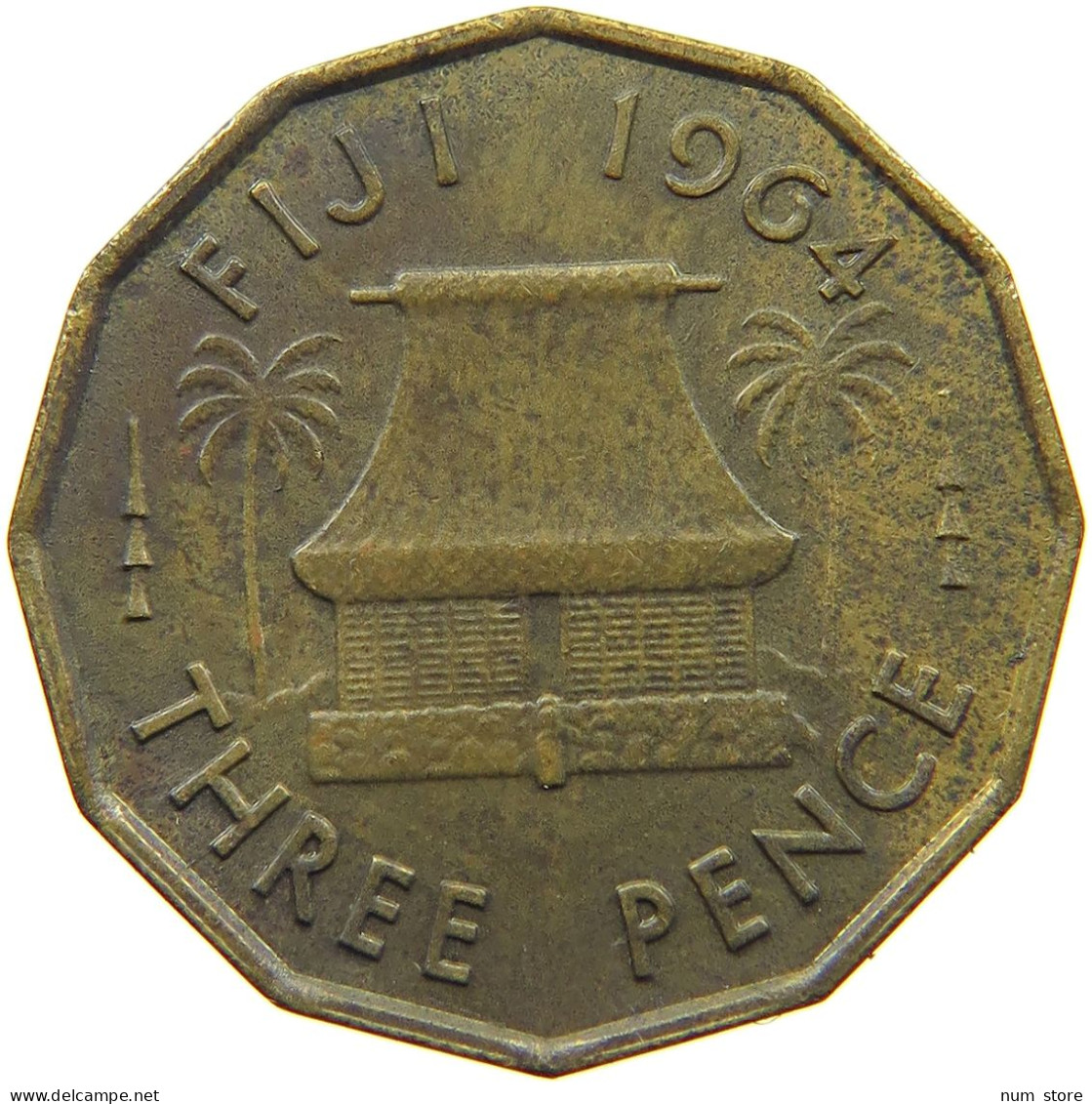 FIJI 3 PENCE 1964 Elizabeth II. (1952-2022) #c011 0853 - Fiji