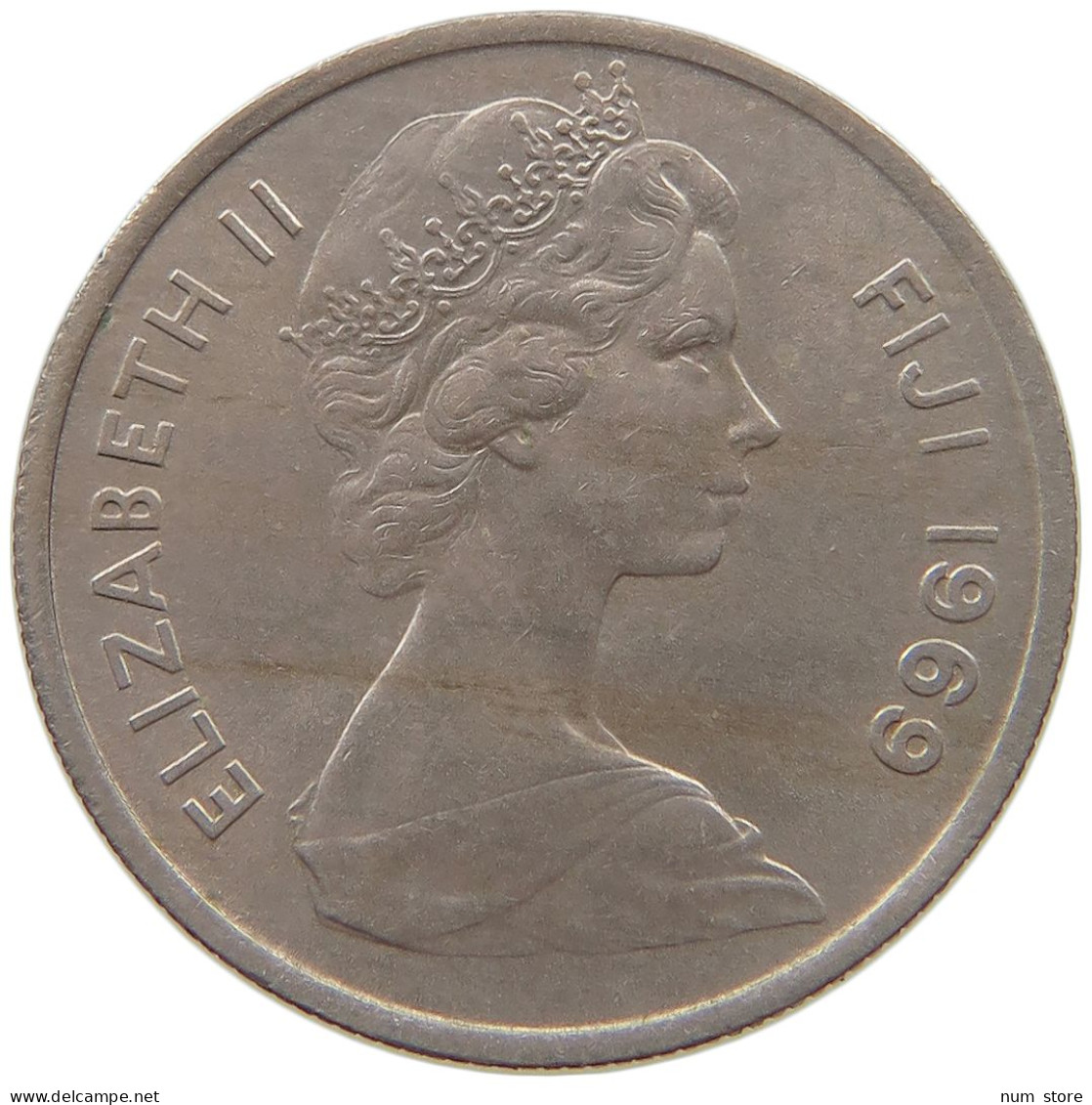 FIJI 5 CENTS 1969 Elizabeth II. (1952-2022) #c071 0269 - Fidschi