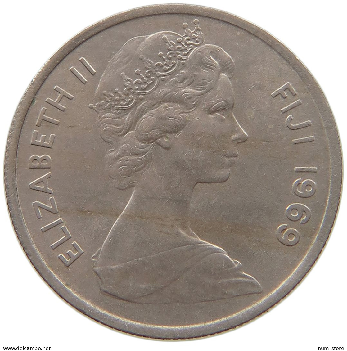 FIJI 5 CENTS 1969 Elizabeth II. (1952-2022) #c071 0269 - Fiji