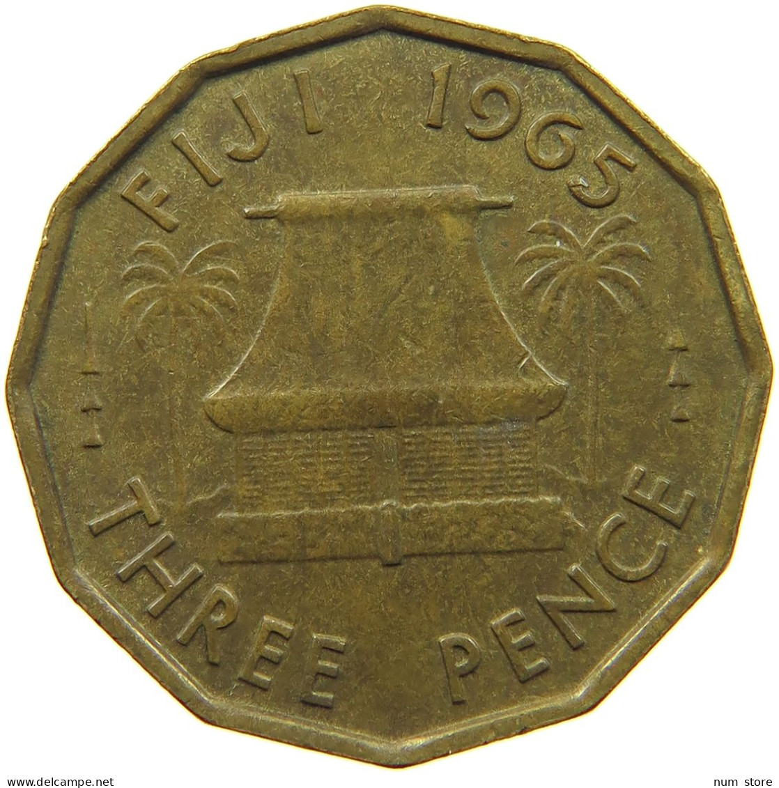 FIJI 3 PENCE 1965 Elizabeth II. (1952-2022) #c011 0855 - Fidji