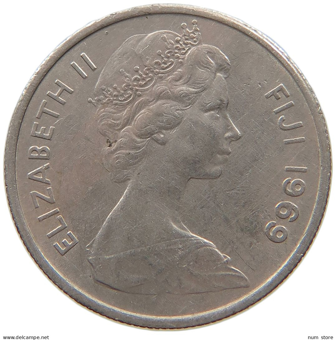 FIJI 5 CENTS 1969 Elizabeth II. (1952-2022) #a053 0799 - Fidji