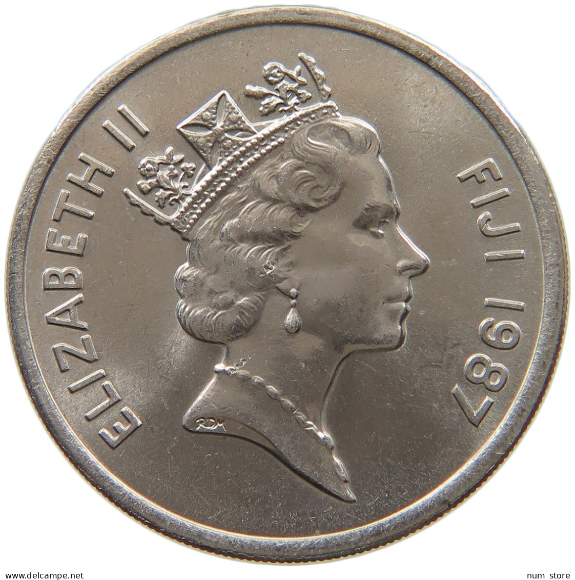 FIJI 20 CENTS 1987 Elizabeth II. (1952-2022) #s061 0149 - Fidji