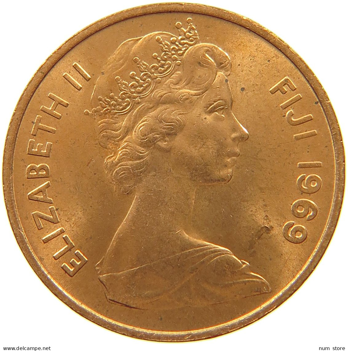 FIJI 2 CENTS 1969 Elizabeth II. (1952-2022) #s067 0117 - Fiji