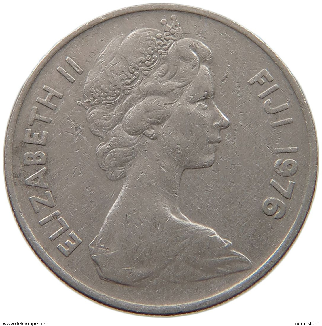 FIJI 10 CENTS 1976 Elizabeth II. (1952-2022) #a053 0813 - Fidji