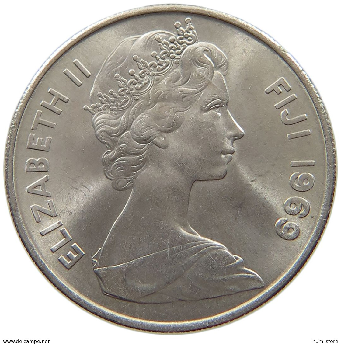 FIJI 10 CENTS 1969 Elizabeth II. (1952-2022) #s065 0377 - Fiji