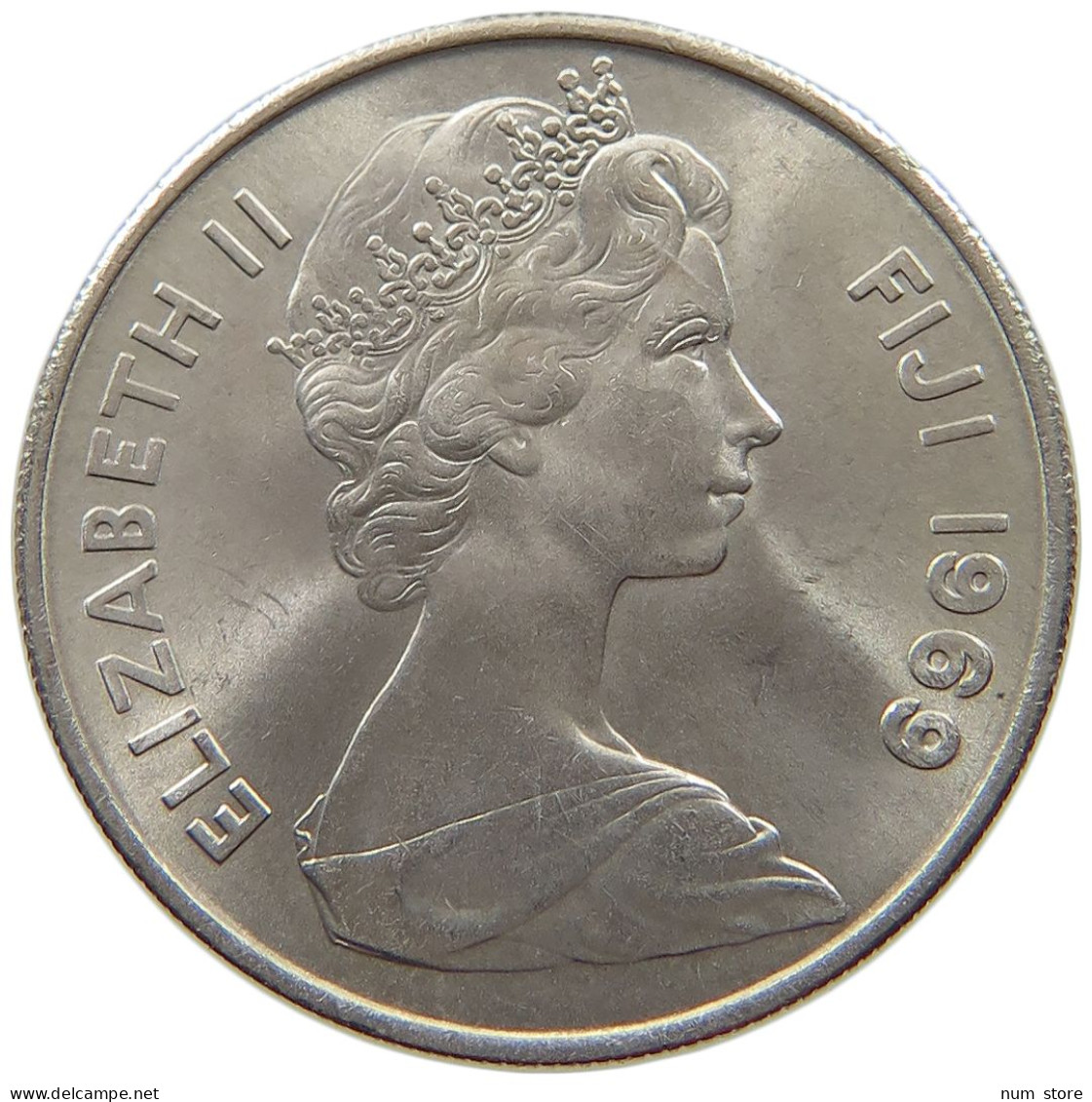 FIJI 10 CENTS 1969 Elizabeth II. (1952-2022) #s065 0377 - Fidschi