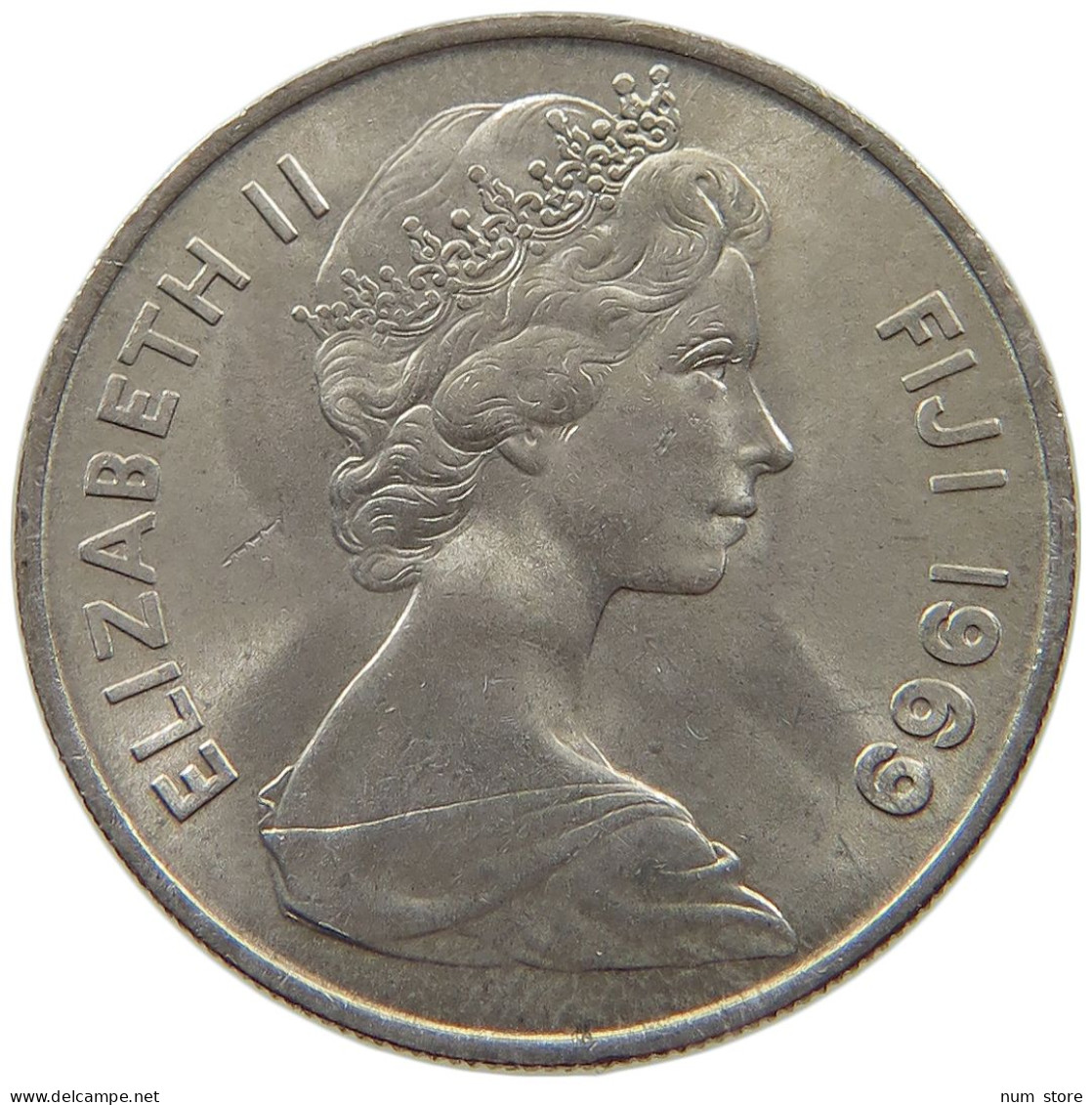 FIJI 10 CENTS 1969 Elizabeth II. (1952-2022) #s065 0375 - Fidschi