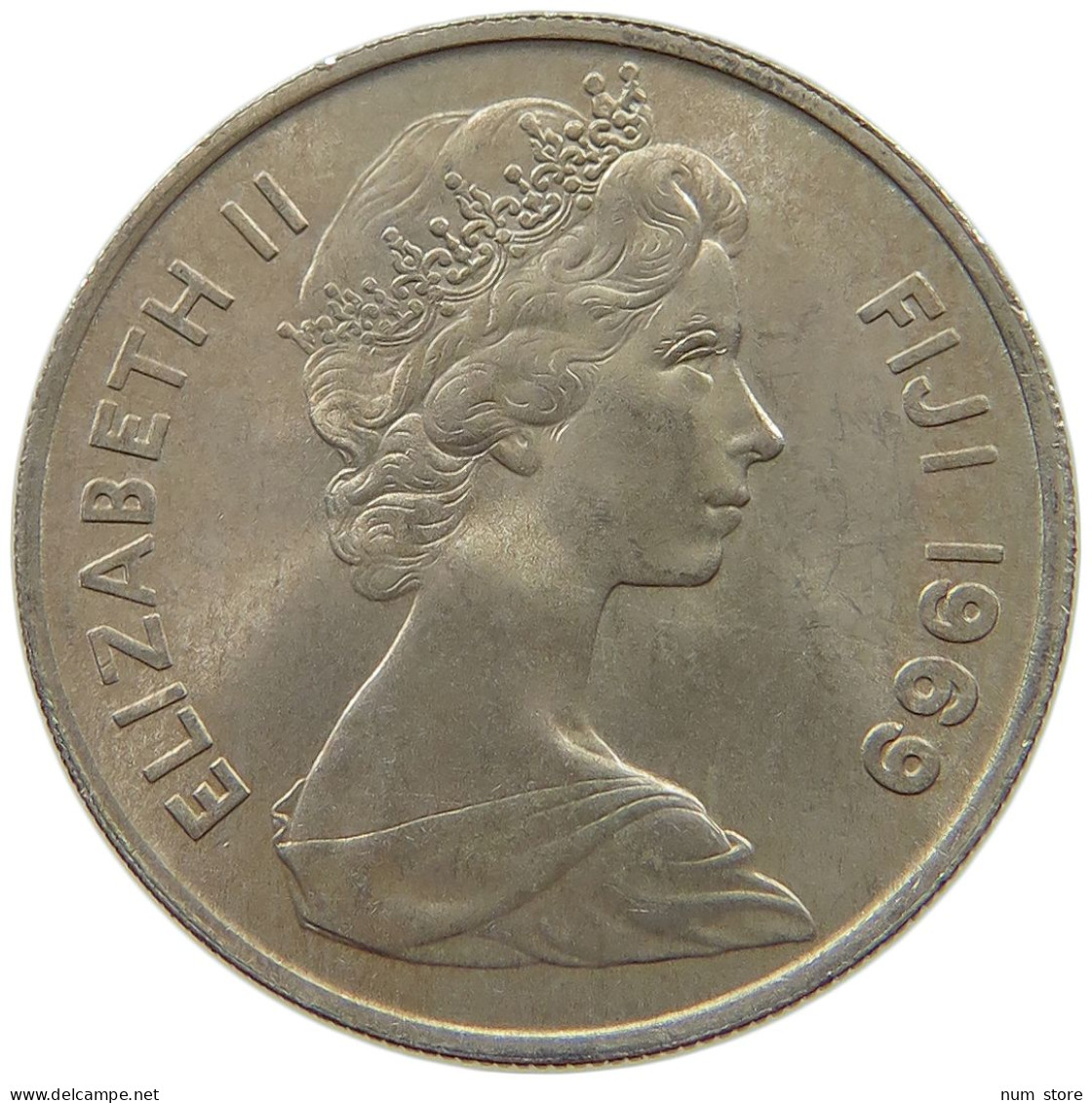 FIJI 10 CENTS 1969 Elizabeth II. (1952-2022) #s065 0373 - Fidji