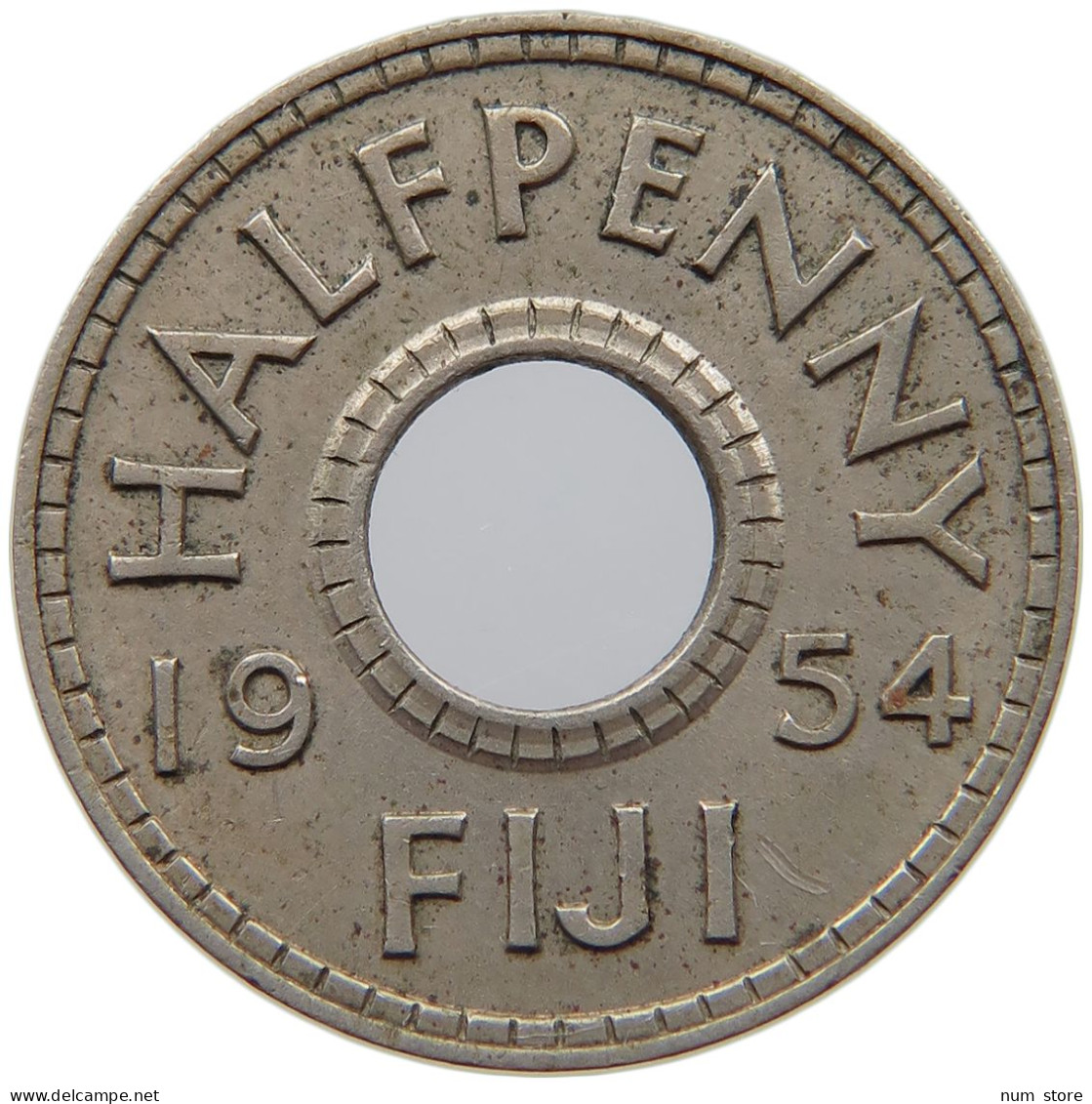 FIJI 1/2 PENNY 1954 Elizabeth II. (1952-2022) #s040 0251 - Fidji