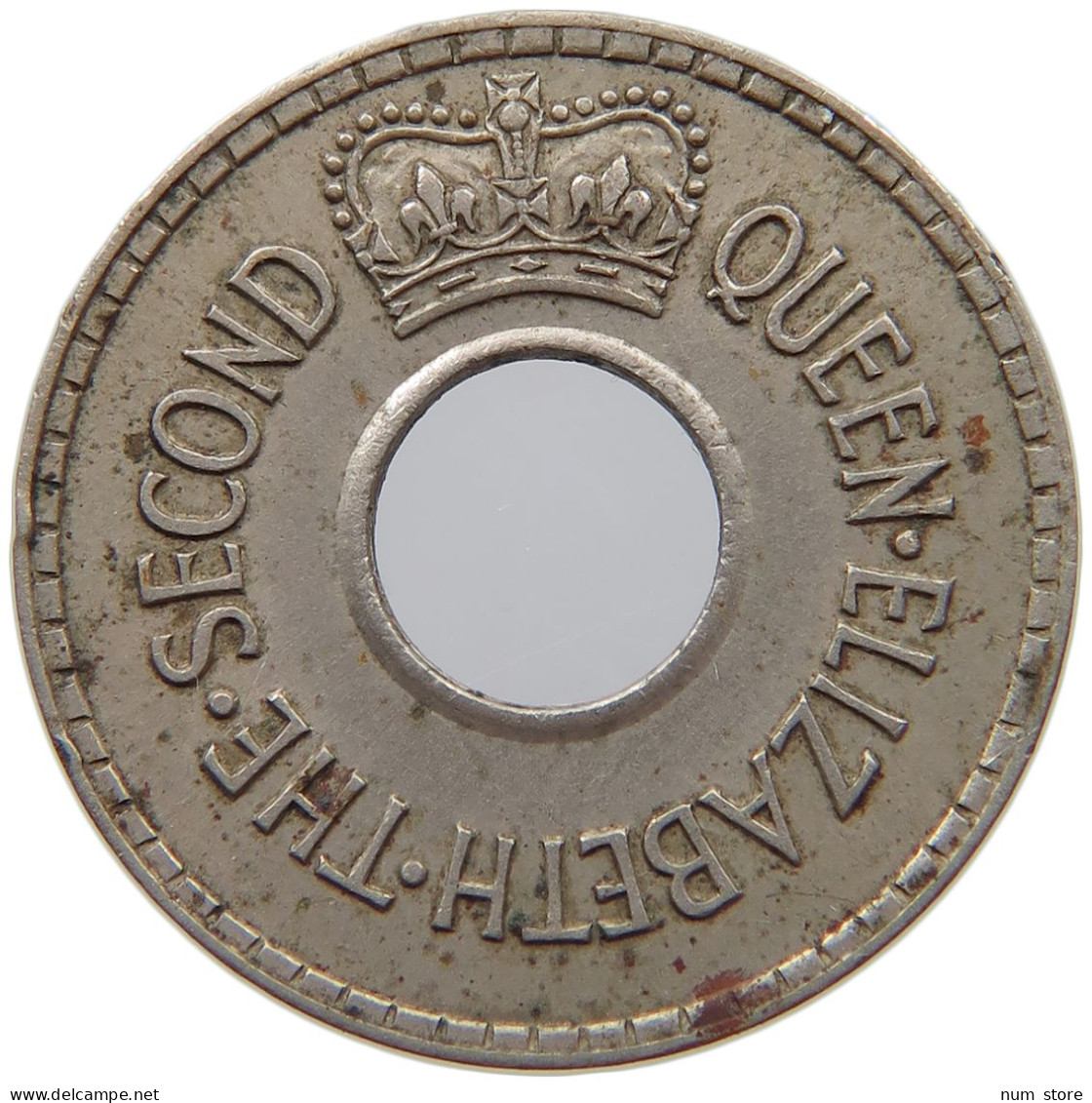 FIJI 1/2 PENNY 1954 Elizabeth II. (1952-2022) #s040 0251 - Fidschi