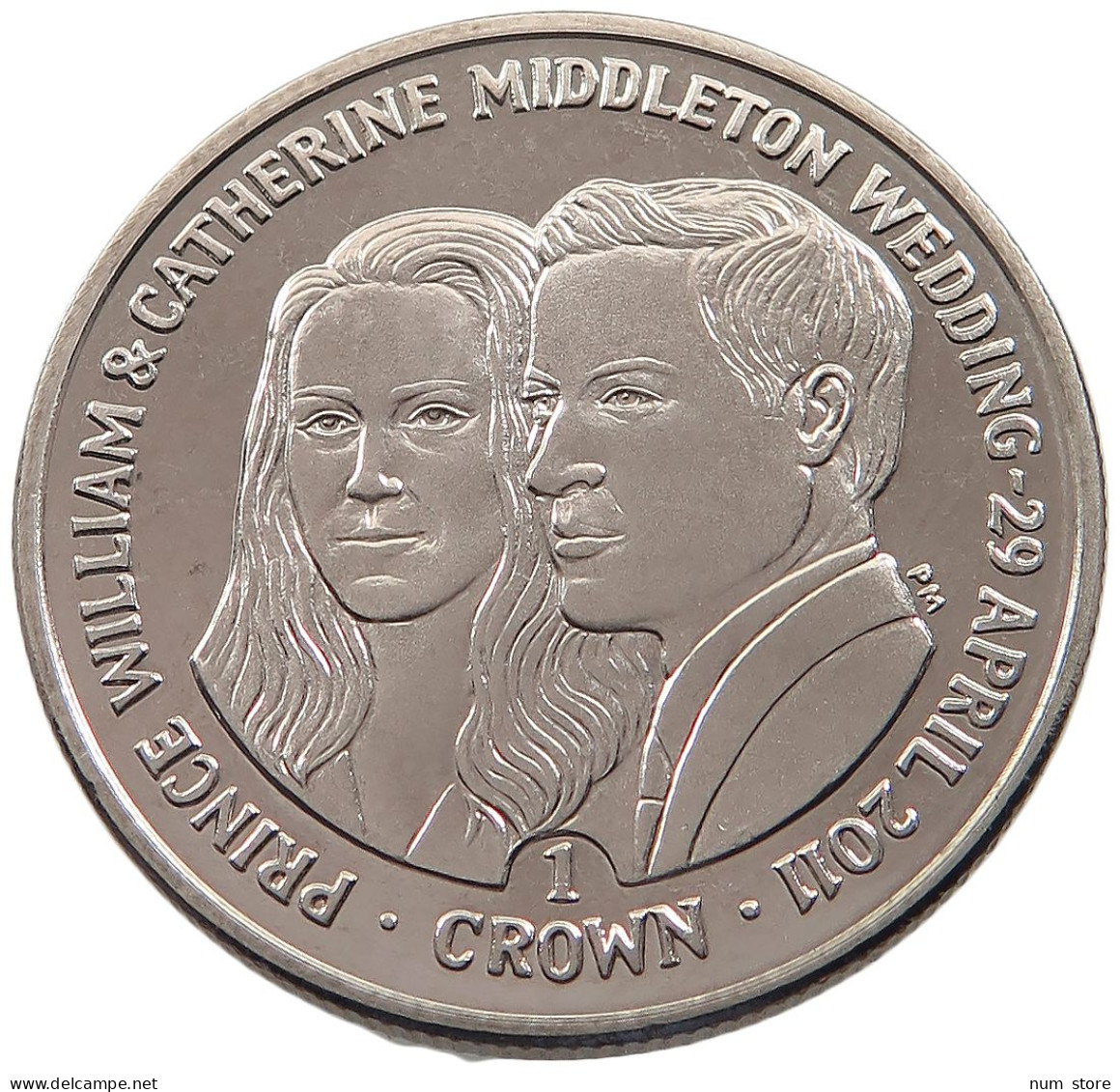 FALKLAND ISLANDS CROWN 2001 Elizabeth II. (1952-2022) WILLIAM AND KATE #sm06 0599 - Falklandinseln