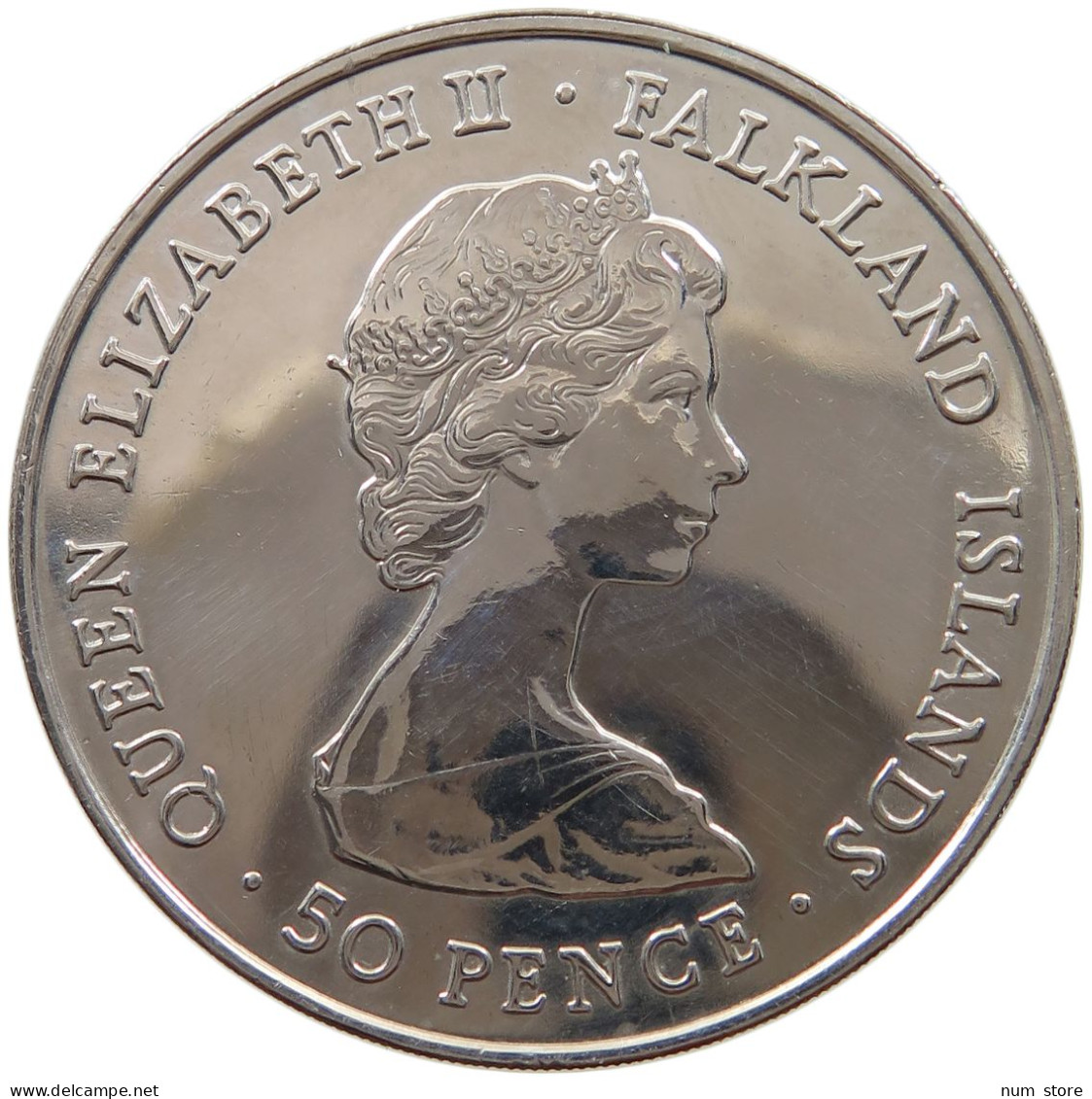 FALKLAND ISLANDS 50 PENCE 1980 Elizabeth II. (1952-) #c047 0275 - Falklandinseln