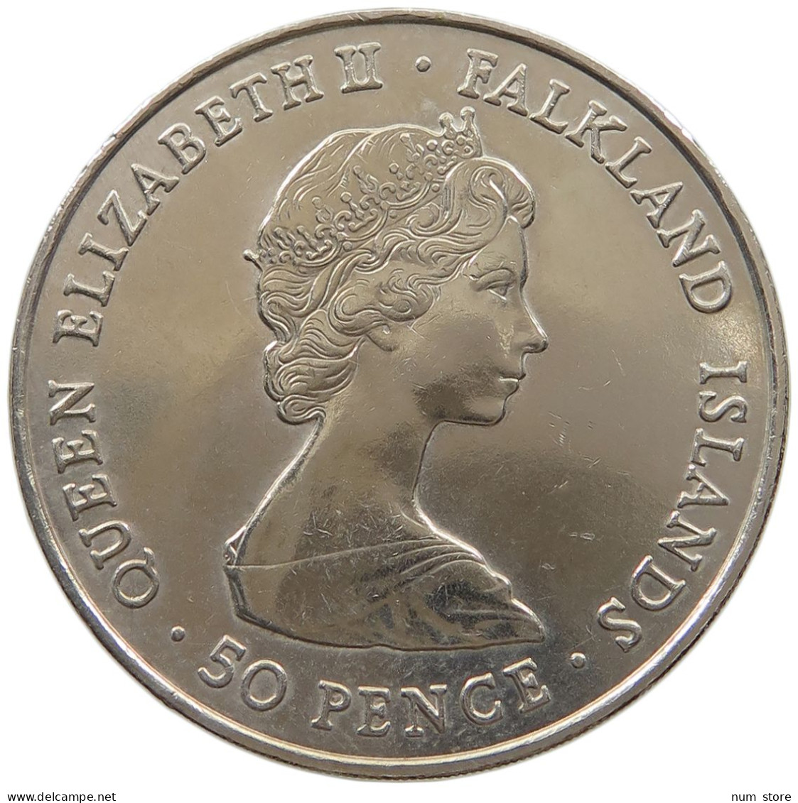 FALKLAND ISLANDS 50 PENCE 1977 Elizabeth II. (1952-) #sm05 0479 - Malvinas