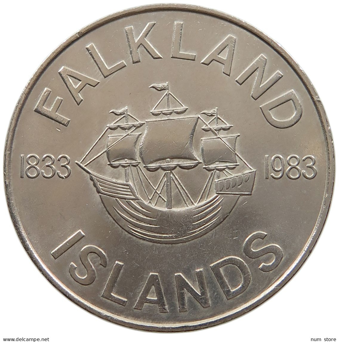 FALKLAND ISLANDS 50 PENCE 1977 Elizabeth II. (1952-) #sm05 0479 - Falkland