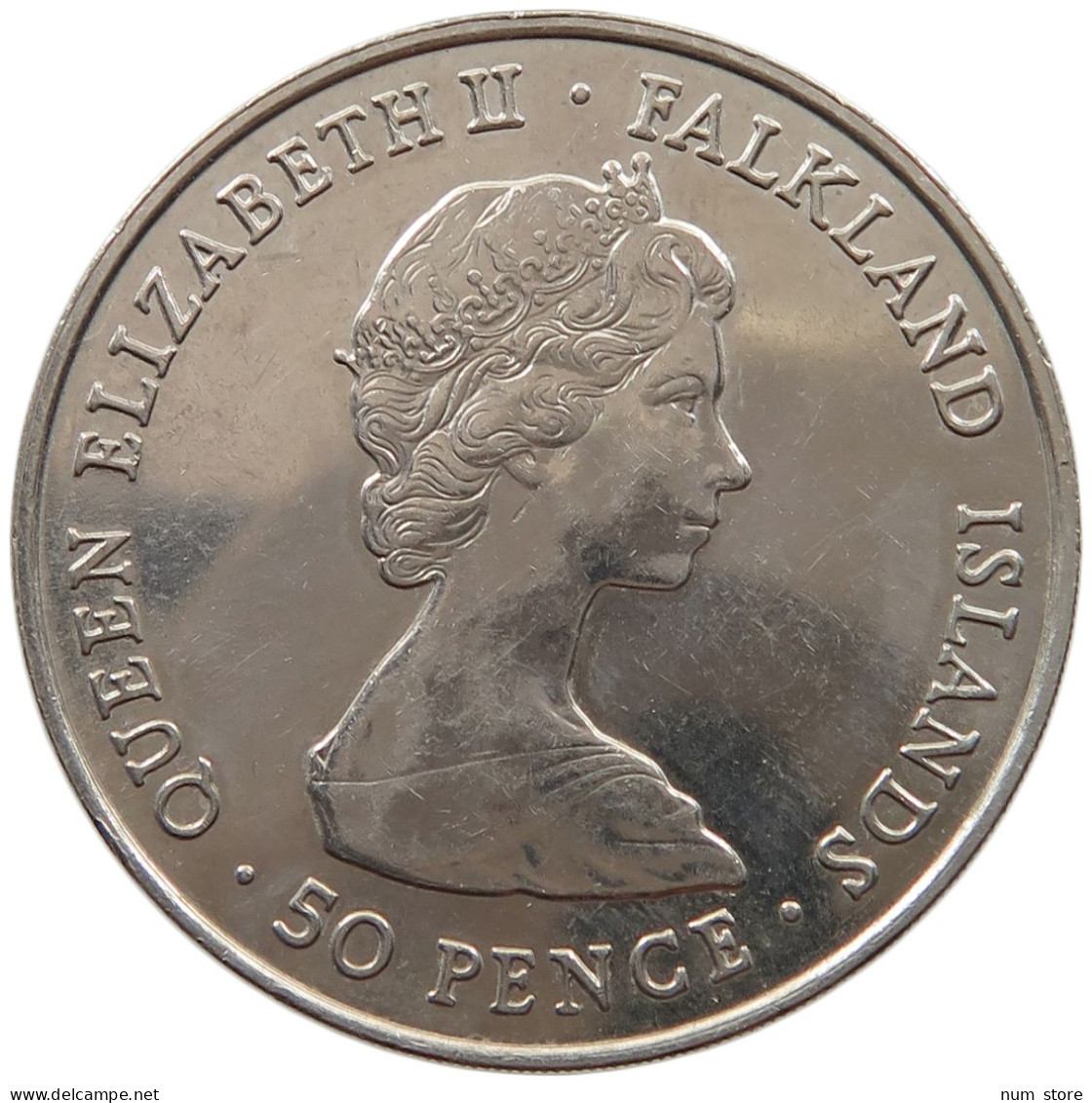 FALKLAND ISLANDS 50 PENCE 1980 Elizabeth II. (1952-) #c047 0299 - Malvinas