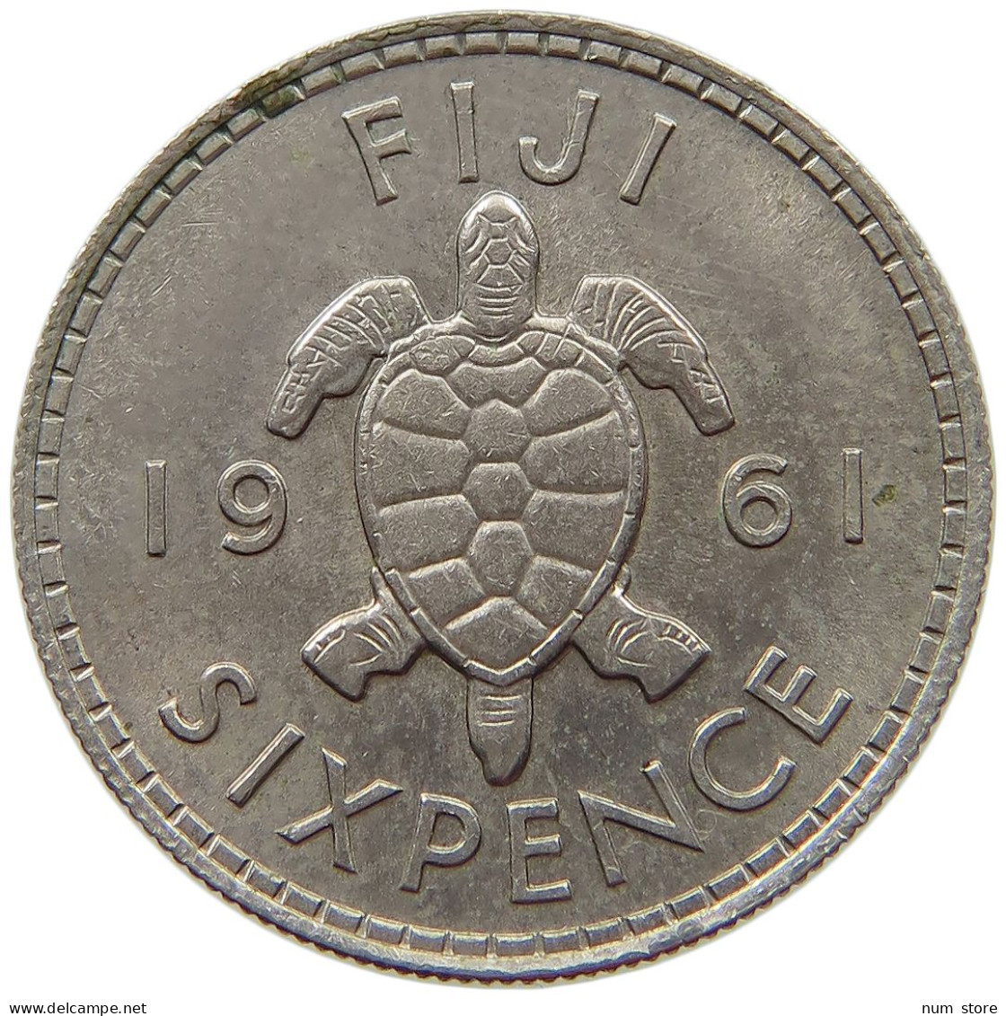 FIJI 6 PENCE 1961 Elizabeth II. (1952-2022) #s070 0493 - Figi