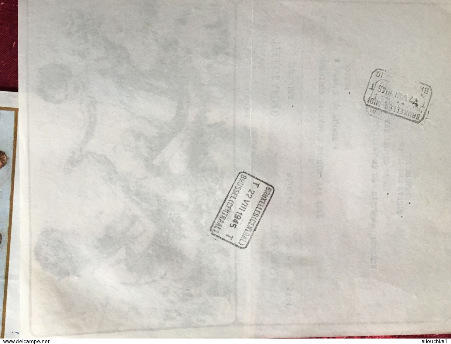 1945-WW2-Bruxelles - Telegram -Télégramme Illustré Chromo Royaume De Belgique Régie Des Télégraphes/Téléphone- - Telegramas