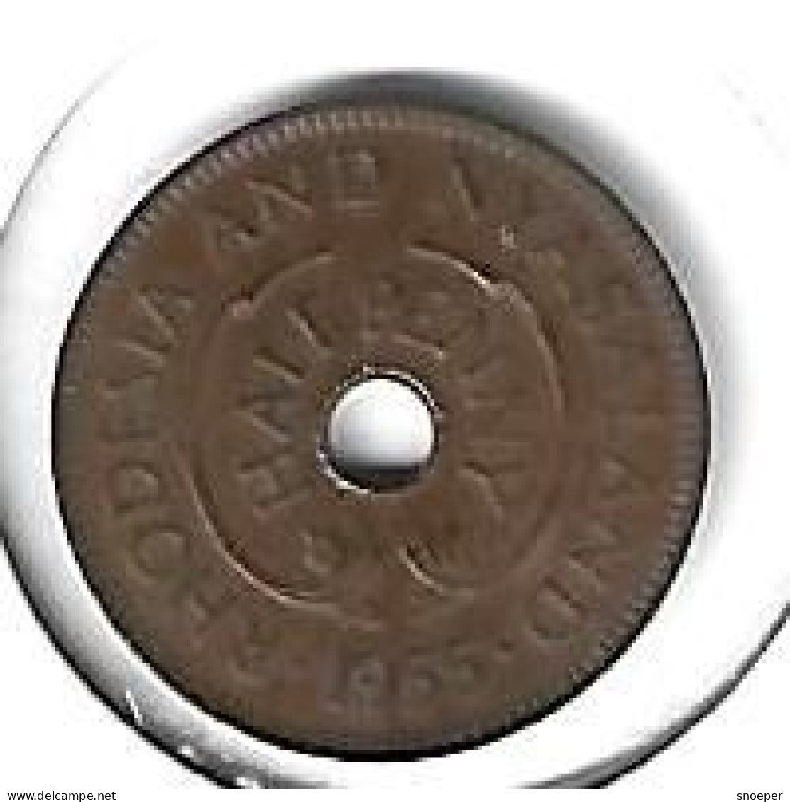 *rhodesia  Nyasaland 1/2 Penny  1955 Km 1   Unc - Rhodésie