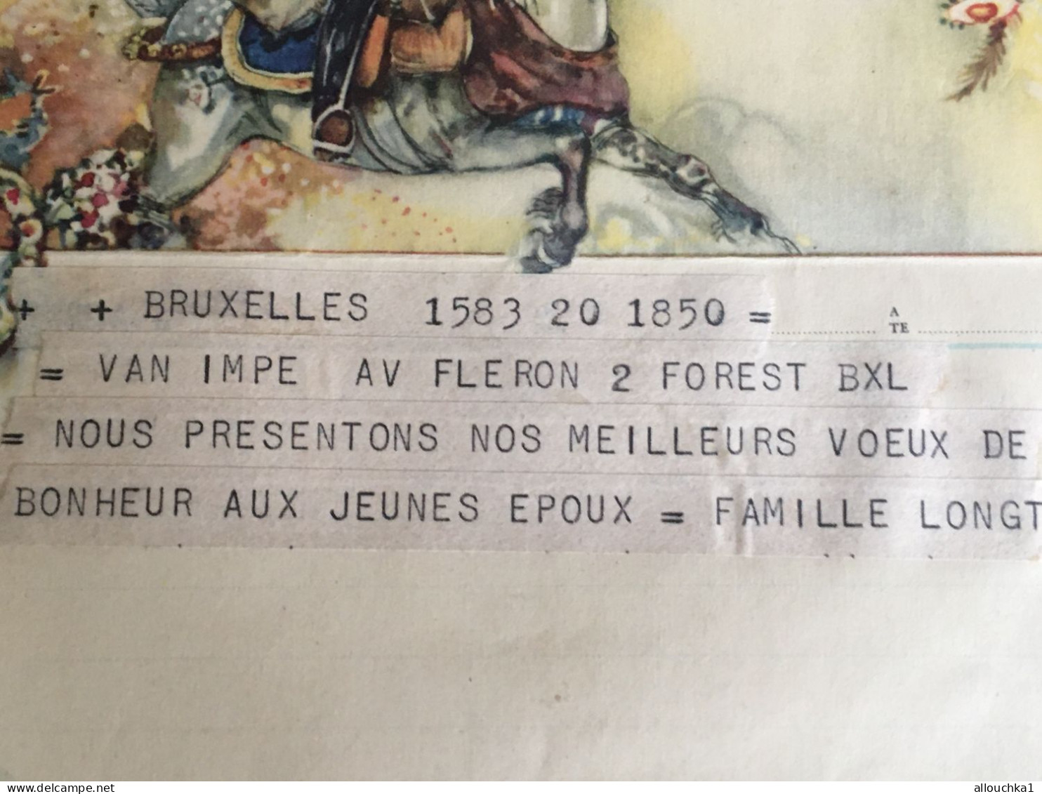 1945-WW2- Bruxelles -Forest  - Telegram -Télégramme Illustré Chromo Royaume De Belgique Régie Des Télégraphes/Téléphone- - Telegramme