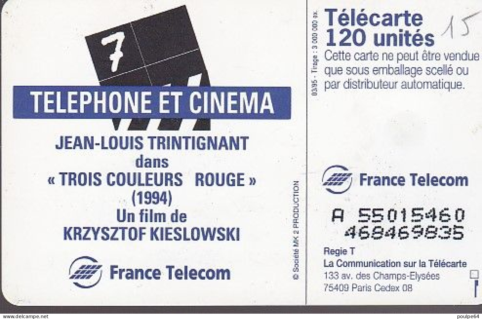 F546A - 03/1995 - JEAN-LOUIS TRINTIGNANT - 50 SO3 - 1995