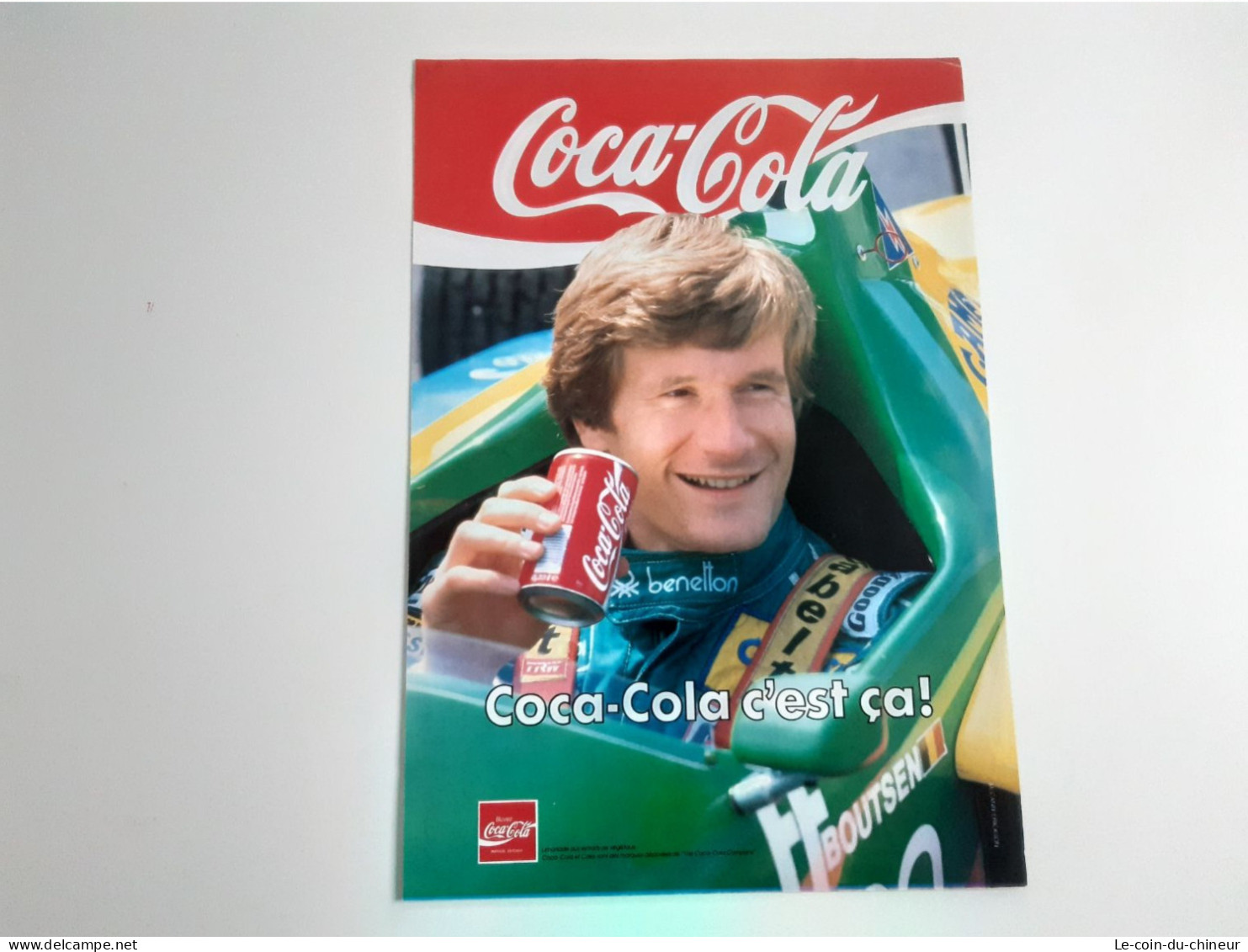 Publicité De Presse Coca Cola - Thierry Boutsen - Cannettes