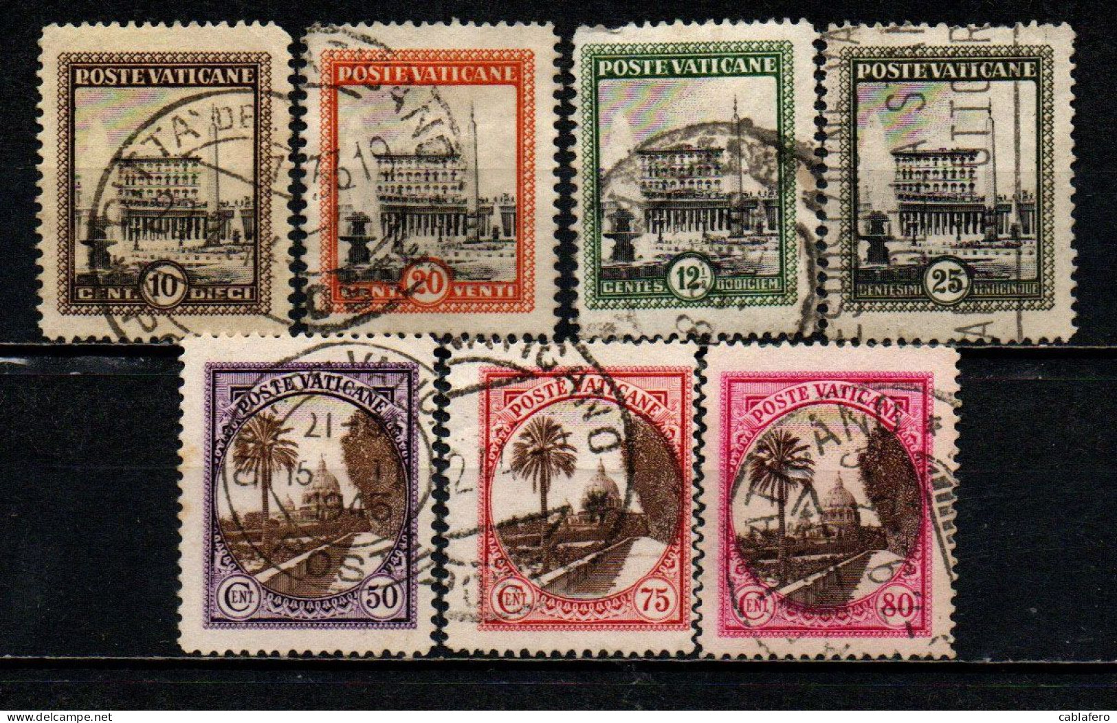 VATICANO - 1933 - GIARDINI DELLA CITTA' DEL VATICANO - USATI - Used Stamps