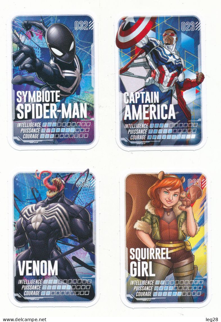 4 CARTES MARVEL  PARS EN MISSION - Marvel