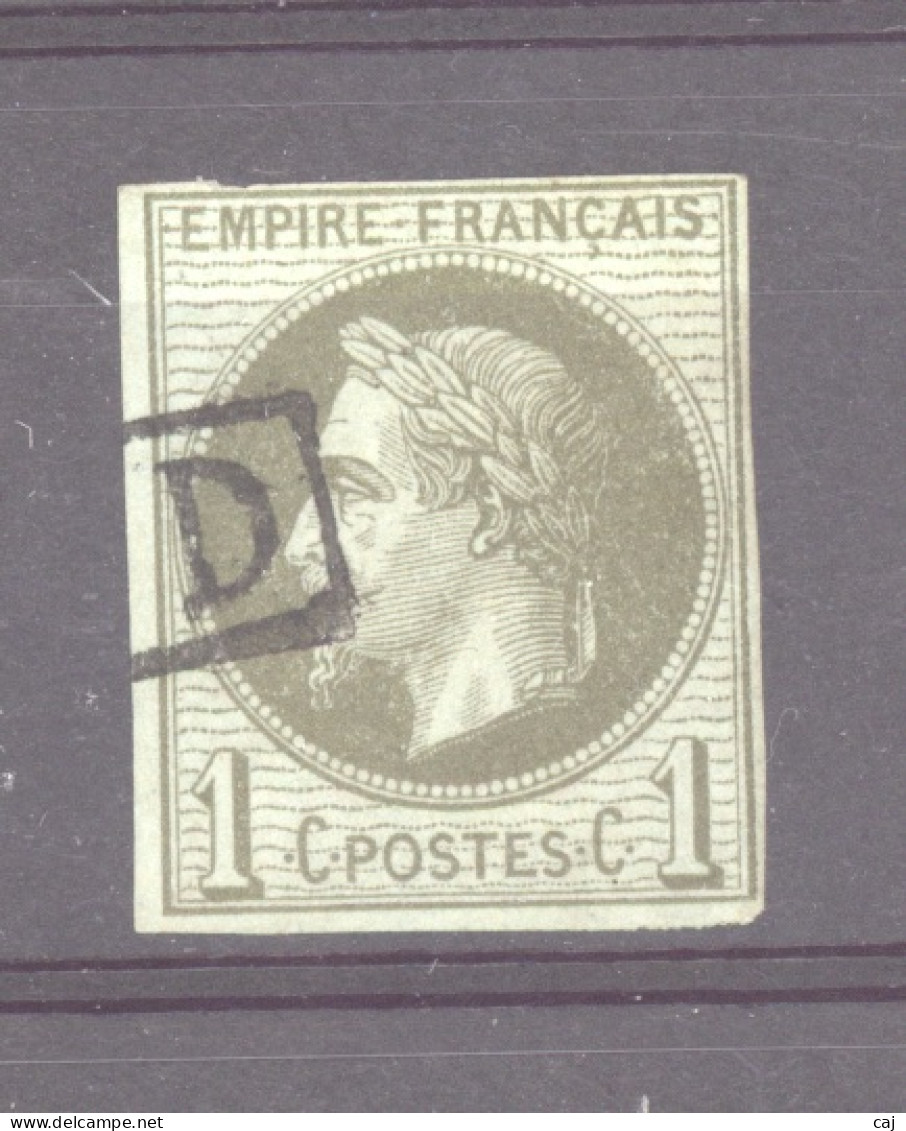 0co  659  -  Colonies Générales  :  Yv  7   (o)  Cachet PD  En Noir - Napoléon III