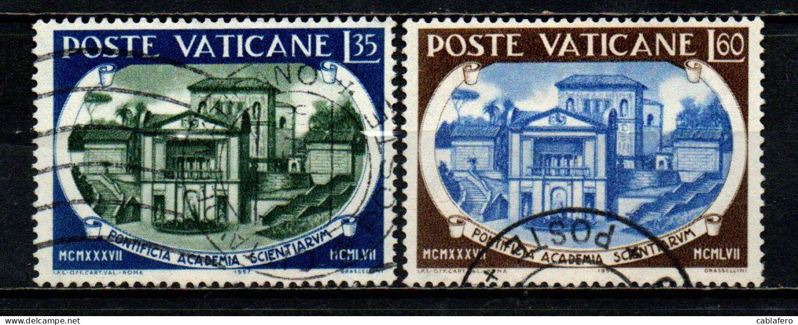 VATICANO - 1957 - 20° ANNIVERSARIO DELLA PONTIFICIA ACCADEMIA DELLE SCIENZE - USATI - Used Stamps