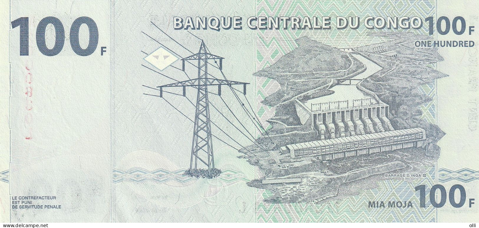 CONGO Dem:Rep. 100 Francs .2000, P-91   UNC - République Démocratique Du Congo & Zaïre