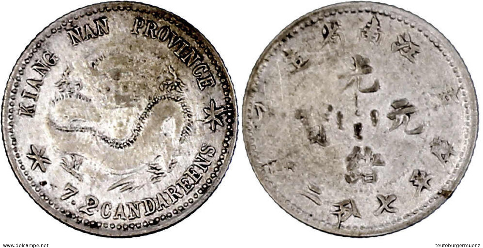 10 Cents (7.2 Candareens) Jahr Keng Tze = 1900. Provinz Kiang-Nan. Sehr Schön, Gereinigt. Lin Gwo Ming 235. - China