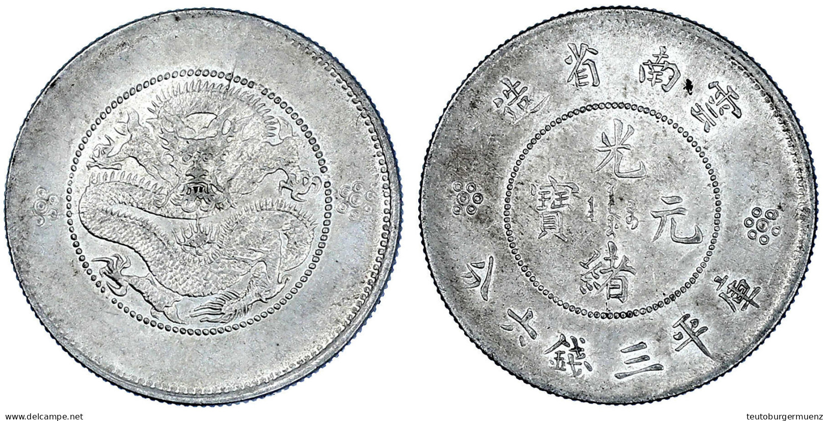 1/2 Dollar O.J. (1911). Provinz Yunnan (ohne Engl. Legende). Sehr Schön/vorzüglich. Lin Gwo Ming 422. - Chine
