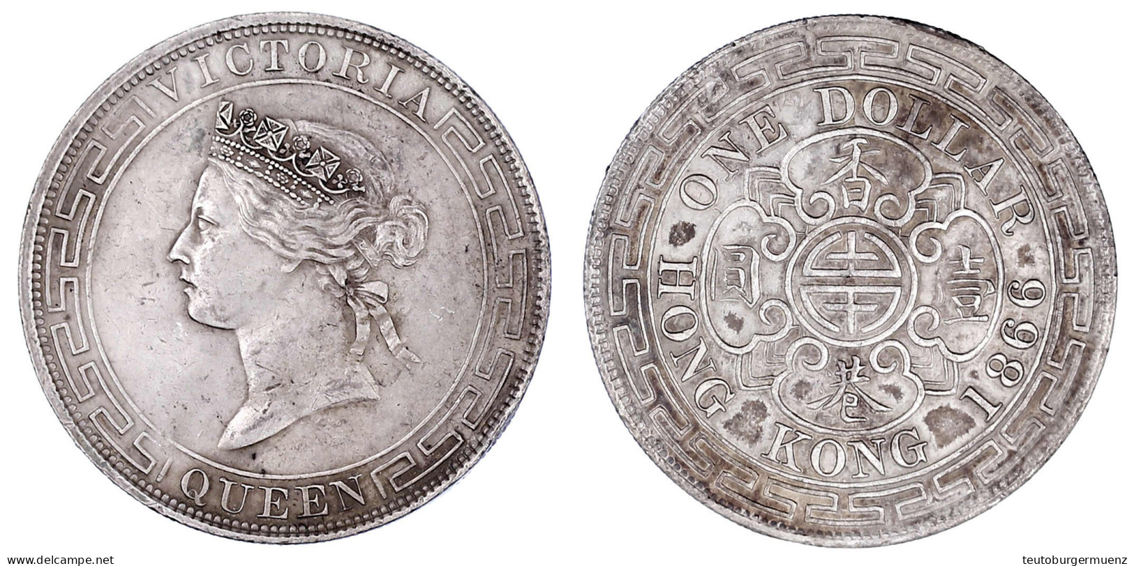 Dollar 1866. Sehr Schön/vorzüglich, Randfehler. Krause/Mishler 10. - Hong Kong