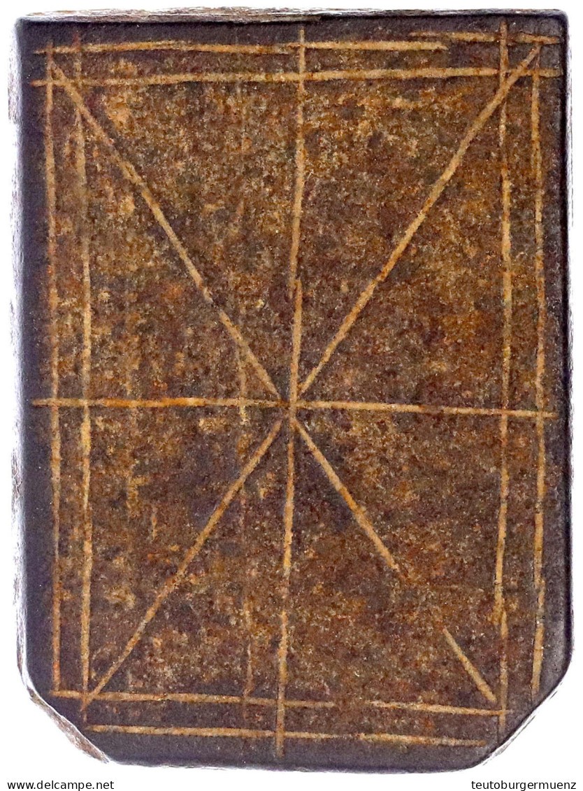 Eisenplatte (vermutlich Gewicht?) Aus Der Thor-Wüste. 7 X 5 X 1 Cm; 267,07 G - Indien
