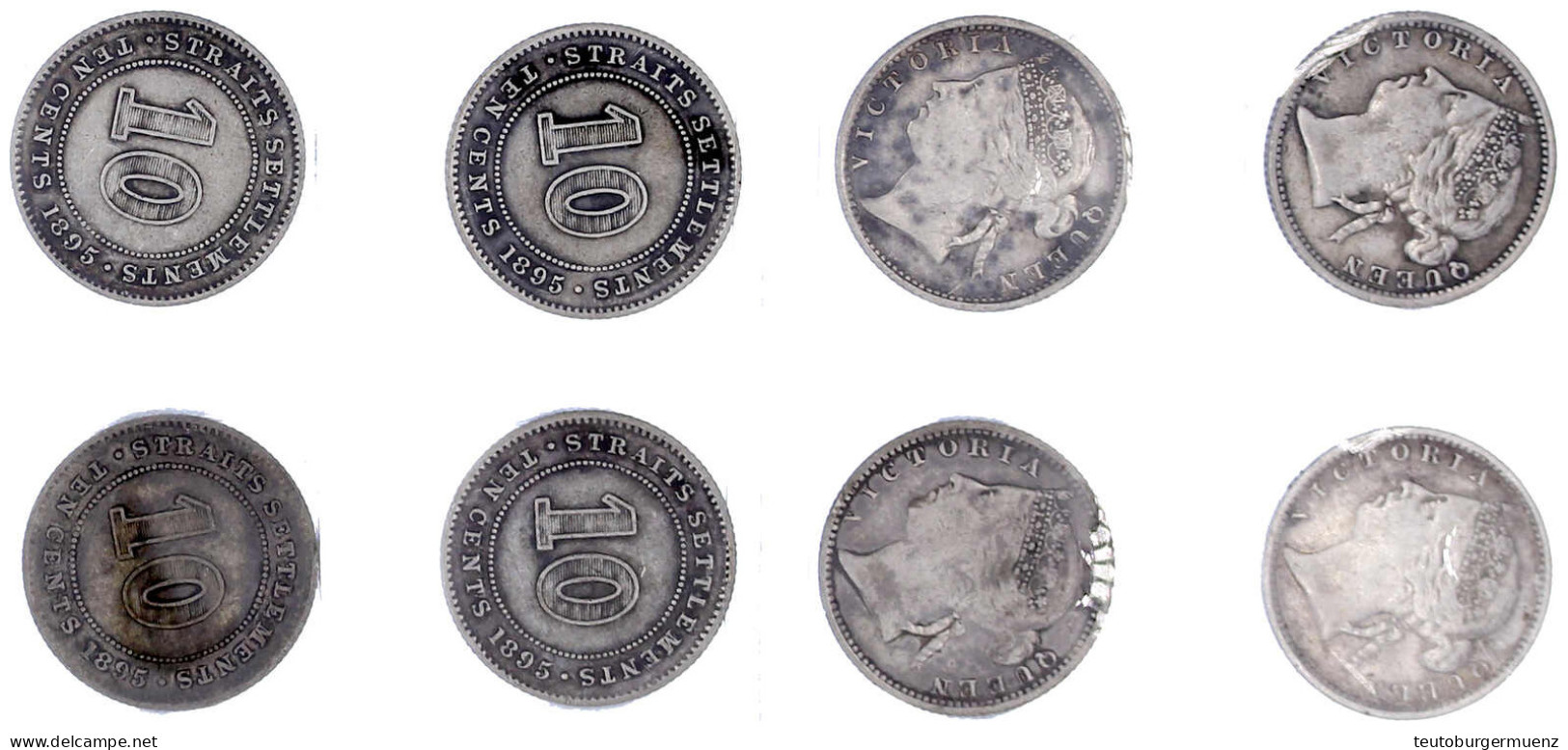 Victoria: 173 X 10 Cents Aus 1884 Bis 1901. Meist Sehr Schön. Krause/Mishler 11. - Malaysia