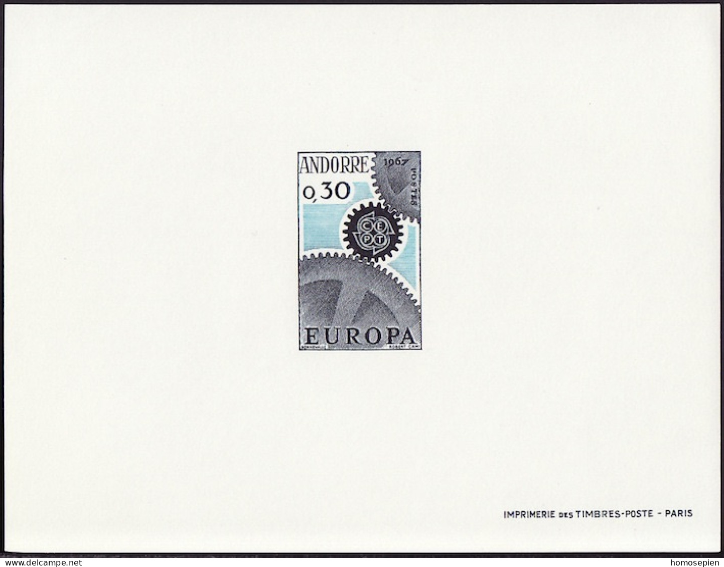 Europa CEPT 1967 Andorre Français - Andorra Y&T N°EL179 - Michel N°DP199 *** - 30c EUROPA - 1967