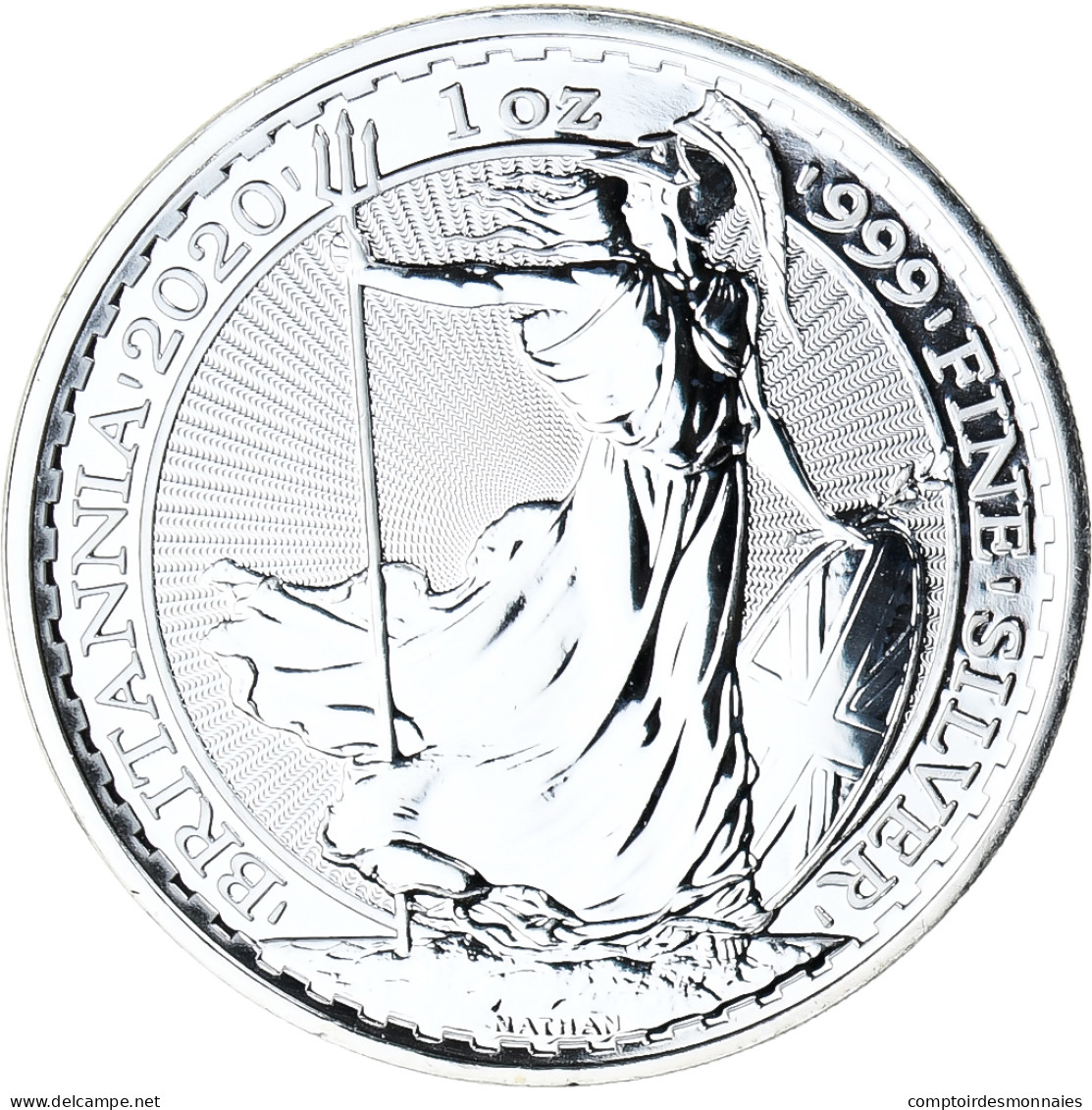 Monnaie, Grande-Bretagne, Elizabeth II, Britannia, 2 Pounds - 1 Once, 2020 - 2 Pounds