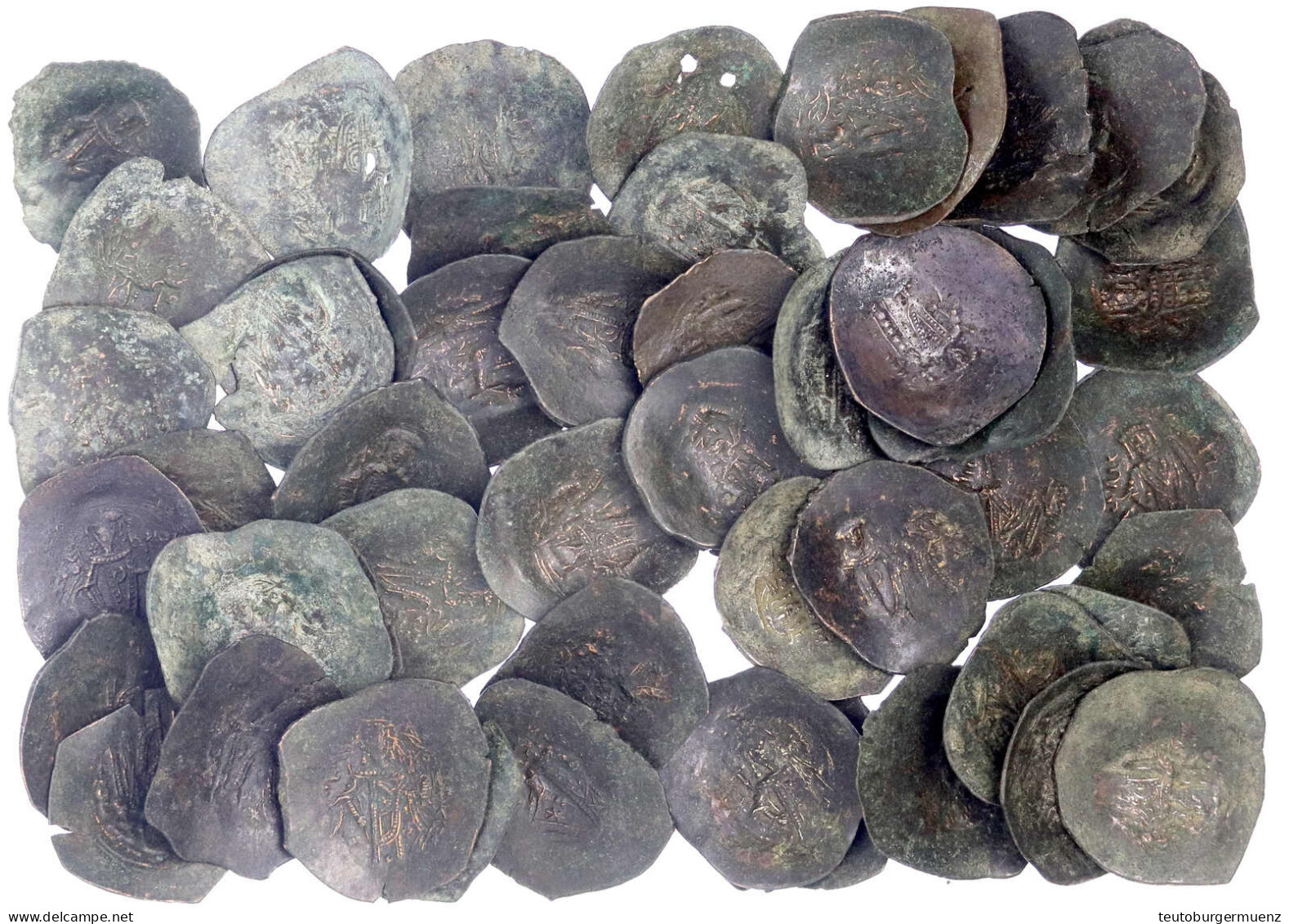 50 Byzant. Tracheis (Schüsselmünzen). Gering Erhalten Bis Schön/sehr Schön - Byzantine