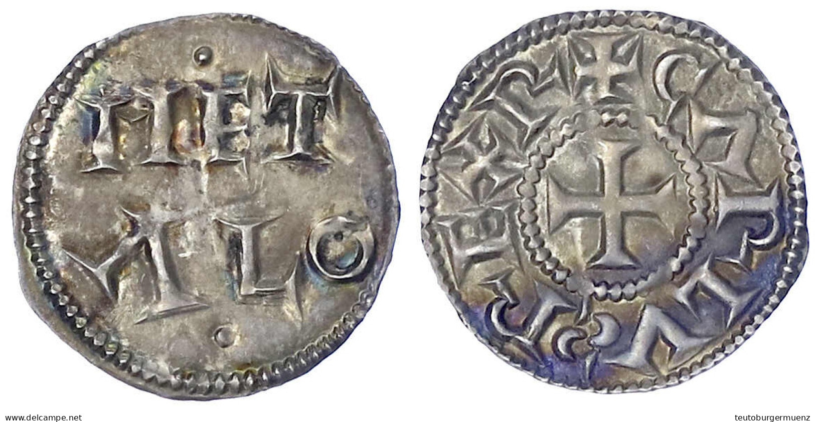 Pfennig O.J. Melle. .METALO./+CARLVS REX (verdrehtes S), Kreuz. 1,61 G. Gutes Vorzüglich, Schöne Patina. Depeyrot 629. - Sonstige & Ohne Zuordnung